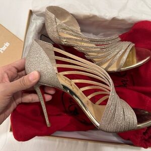 Christian Louboutin Gold Stiletto Heels